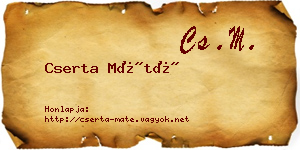 Cserta Máté névjegykártya